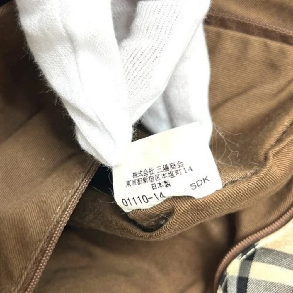 BURBERRY BLUE LABEL Check pattern Bags Hand Bag Tote Bag Canvas Beige - Picture 16 of 16